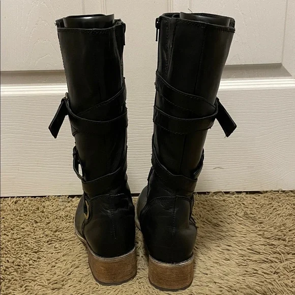 Roberto Vianni | Black | Leather | Buckle |Boots | Size 37 | Made in India - Picture 4 of 16